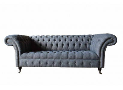 Třísedák Pohovka Potah Design Pohovka Chesterfield Šedá Pohovky Nábytek Do Pokoje