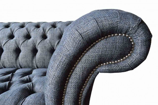 Třísedák Pohovka Potah Design Pohovka Chesterfield Šedá Pohovky Nábytek Do Pokoje