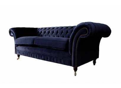 Chesterfield třímístná pohovka čalouněný designový gauč 3místný gauč nábytek