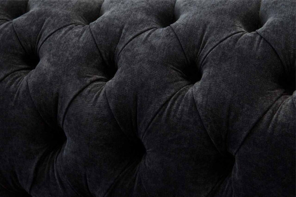 Třísedáková pohovka čalouněná černým nábytkem 3místná sedací souprava Pokoj nábytek design