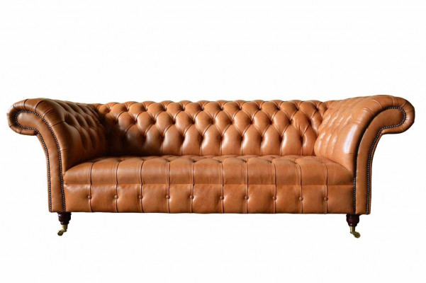 Pohovka 3místná sedací souprava Moderní Chesterfield pohovky Pohovky Potahy Hnědá Nový
