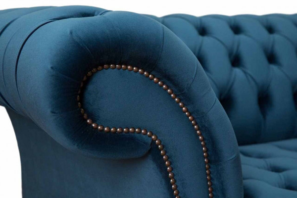 Chesterfield Sofa 3 místný potahové sedačky Luxus látkového designu