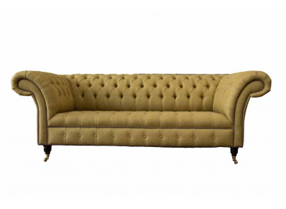 Chesterfield třímístná luxusní pohovka 3místná pohovka designová pohovka Nábytek Beige