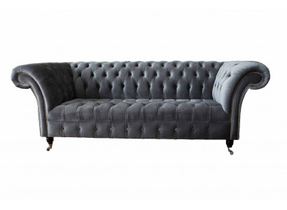 Chesterfield 3-místná designová pohovka Potahové pohovky Pohovky Tkaniny Třísedák.