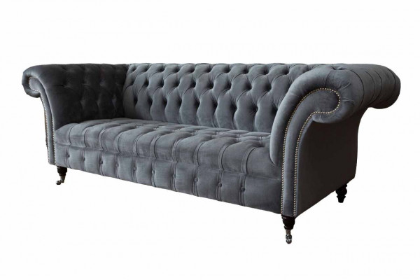 Chesterfield 3-místná designová pohovka Potahové pohovky Pohovky Tkaniny Třísedák.