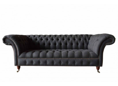Chesterfield třímístná pohovka 3, sedadlech sedací soupravy, čalouněná pohovka, design textilního povlečení.