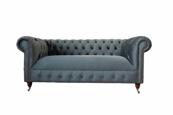 Chesterfield Textilová pohovka 3místná Luxus Design Lounge