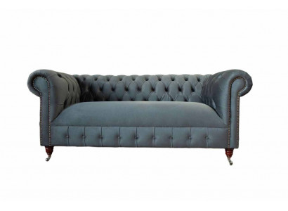 Chesterfield Textilová pohovka 3místná Luxus Design Lounge