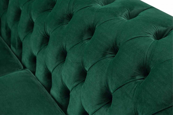 Chesterfield pohovka Sofa čalouněná 3místná pohovka Zelená nová