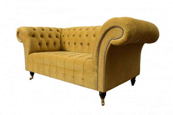 Dvoused Sedací Souprava 2 Místná Designová Pohovka Chesterfield Potah Sedáku látkový Textil