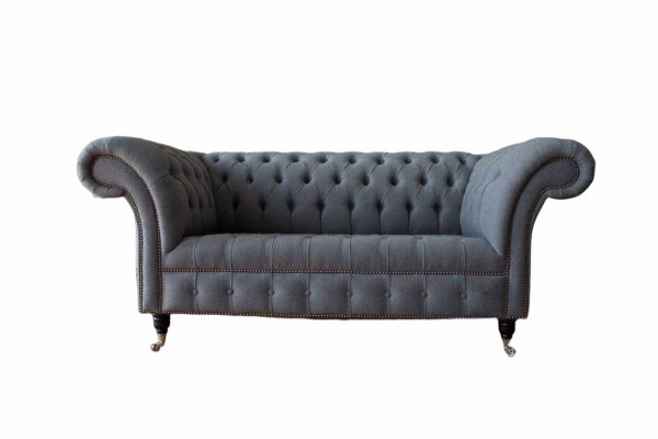 Anglický kancelářský nábytek Chesterfield - pohovka, gauč, 2 sedadla, textilní.