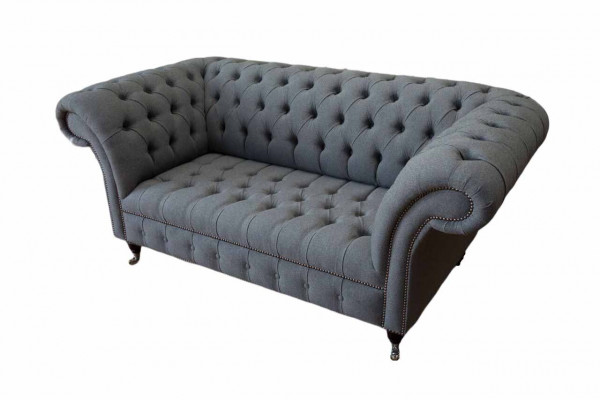 Anglický kancelářský nábytek Chesterfield - pohovka, gauč, 2 sedadla, textilní.