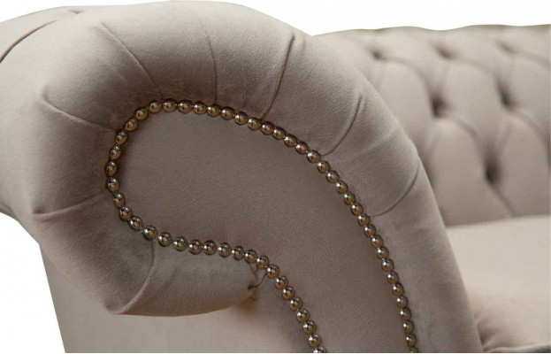 Chesterfield Textil Otapená Pohovka Design Luxus Pohovka Látka Pohovky 2-místné