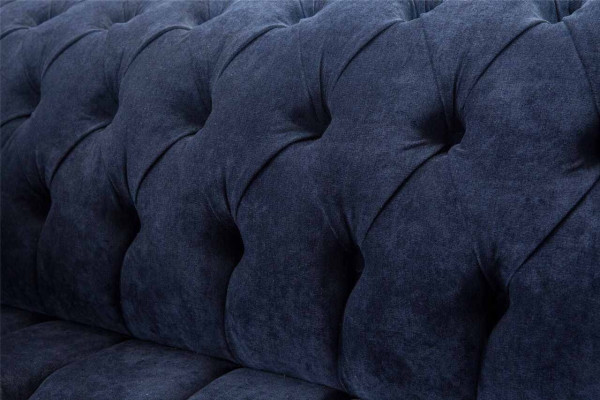 Chesterfield Design Pohovka 2místná Modrá Čalouněná Nová Sofás Couchen Neu