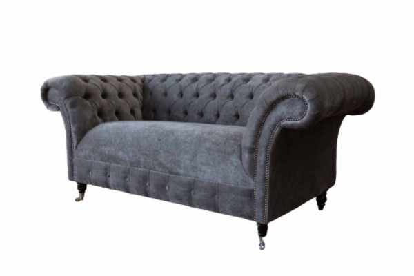 Chesterfield pohovka 2místná látková sedací souprava designová luxusní pohovky textilní