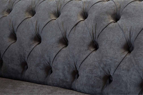 Chesterfield pohovka 2místná látková sedací souprava designová luxusní pohovky textilní