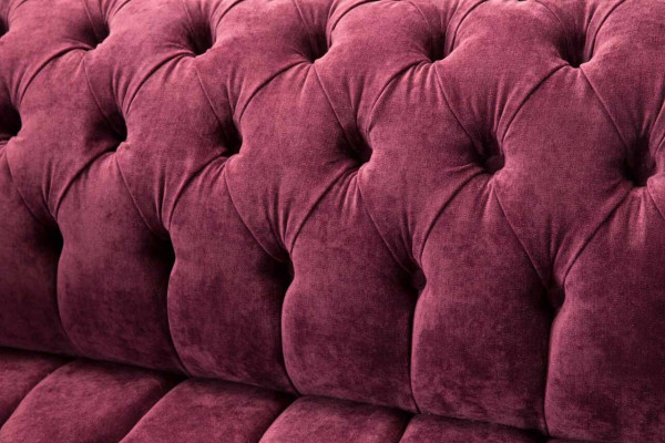 Sofa Luxus Textil Chesterfield Pohovka Pohovky Čalouněné 2 Místné Růžový Design