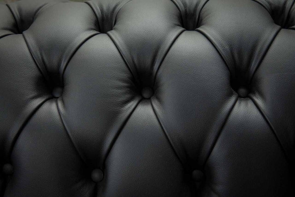 Pohovka Luxus textil Chesterfield gauč pohovky polstry 2-sedačky černé kůže