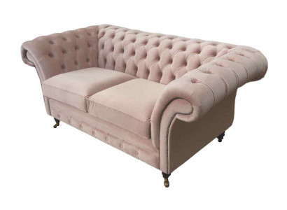 Pohovka 2místná sedací souprava Chesterfield obývací pokoj design textil nová