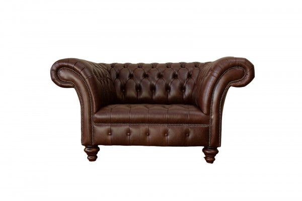 Chesterfield Sofa obývací pokoje Pohovky Dvoumístné křeslo z moderního kůže