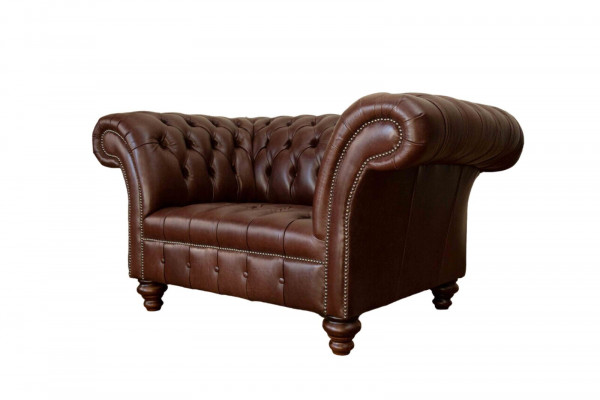 Chesterfield Sofa obývací pokoje Pohovky Dvoumístné křeslo z moderního kůže