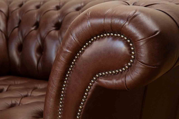 Chesterfield Sofa obývací pokoje Pohovky Dvoumístné křeslo z moderního kůže