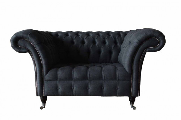 Garniturka Potahová pohovka Látka Chesterfield Pohovky 1,5 Místná jednolůžko Šedá