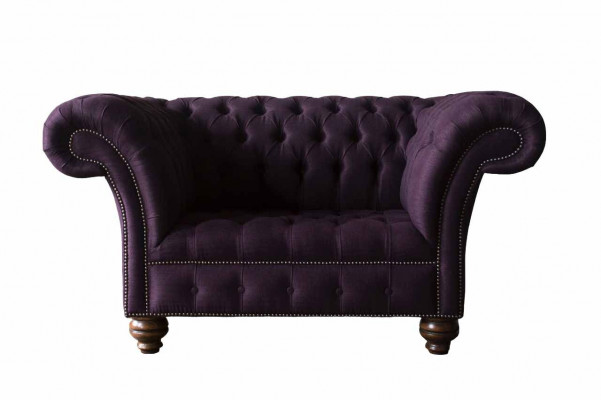 Design Chesterfield látková pohovka křeslo 1,5místné čalouněné pohovky lounge