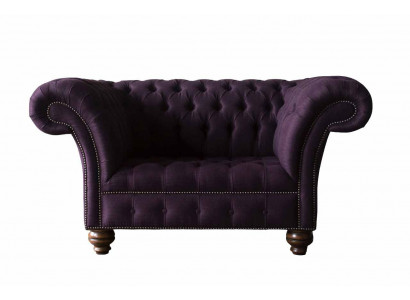 Design Chesterfield látková pohovka křeslo 1,5místné čalouněné pohovky lounge