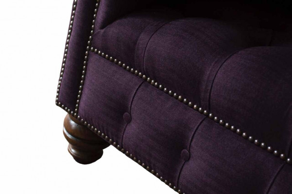 Design Chesterfield látková pohovka křeslo 1,5místné čalouněné pohovky lounge