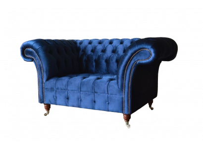 Design Sessel Textil Luxus Pohovka 1,5m Relaxační Klubová Nová