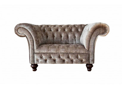 Chesterfield křeslo Pohovka 1místná Textilie Látka Pohovky Polstry Nová