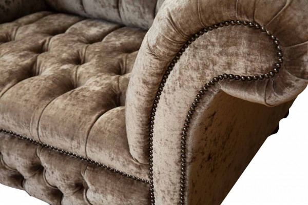 Chesterfield křeslo Pohovka 1místná Textilie Látka Pohovky Polstry Nová