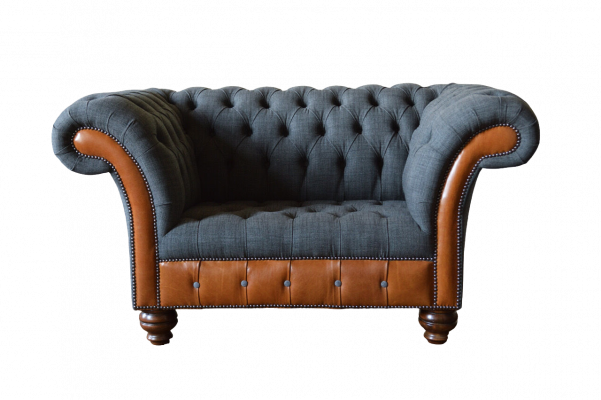 Křeslo 1místný gauč potahu design luxusní látkové sedačky Chesterfield textilní.