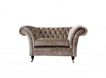 Design Chesterfield křeslo 1-sedadlová pohovka Luxus Textil Sofas