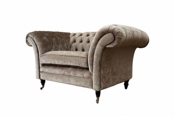 Design Chesterfield křeslo 1-sedadlová pohovka Luxus Textil Sofas