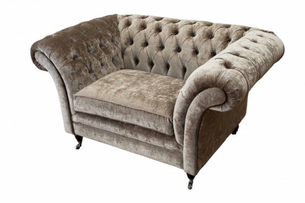Design Chesterfield křeslo 1-sedadlová pohovka Luxus Textil Sofas
