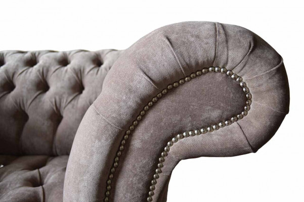 Chesterfield Sofa pohovka 1-sedadlová luxus textilní látka gauče polstru nový