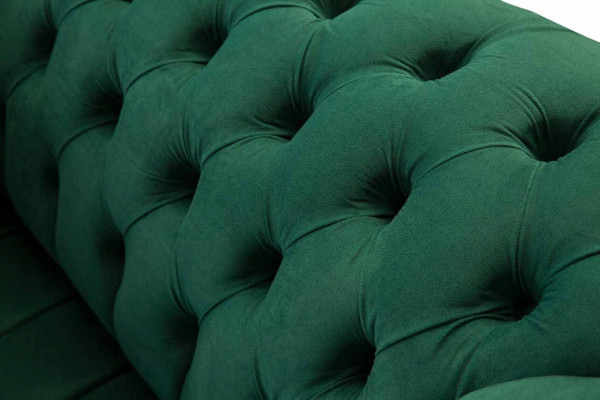 Šedá pohovka Chesterfield Design Křeslo křesílko polštář luxusní textilní.