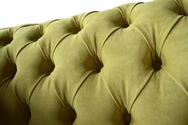 Chesterfield křeslo textilní design Pohovka látková gauč sedací soupravy šedé nové