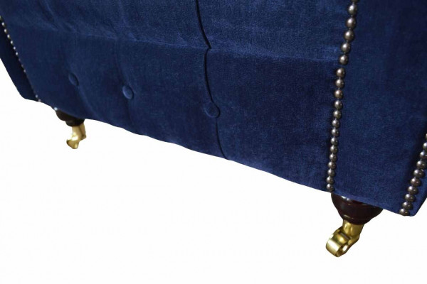 Chesterfield Textilové křeslo 1místné pohovka čalounění Design Luxus Moderní