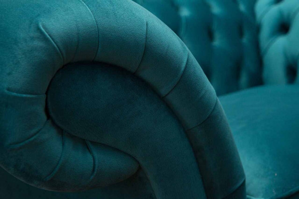Chesterfield Design Křeslo Pohovka čalouněná luxusní textilní sedačka 1 osoba