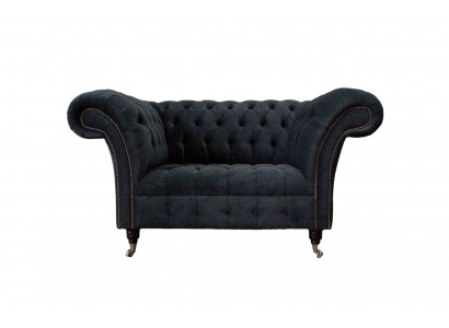 Chesterfield design pohovka křeslo polštář luxusní textilní gauče 1-sedačka.