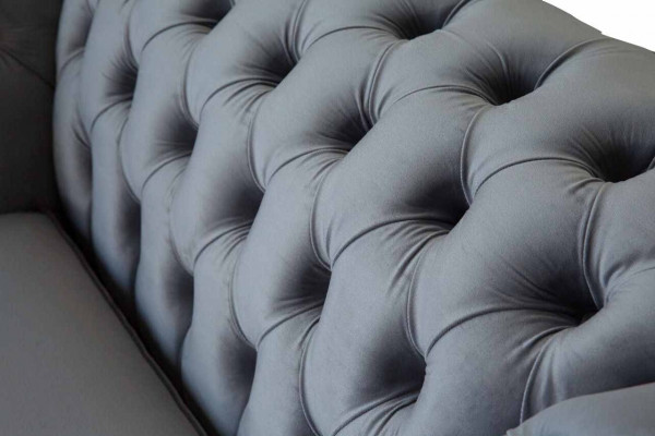 Design Chesterfield látková pohovka křeslo 1místný polstrovaný gauč Lounge Nový