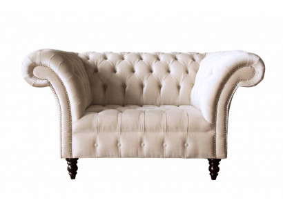Pohovka potahová sedačka textilní Chesterfield Pohovky 1,5místná Jednosedadlo Růžová