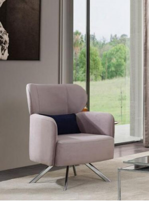 Křeslo vysokého opěradla, křeslo na koktejly, sedačka, moderní design, šedá látka, sedačka.