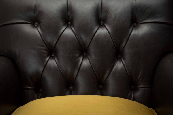 Křeslo Pohovka Pohovka Kožená Hnědá Jídelní čalouněný Sedadlo Luxusní Design Klub
