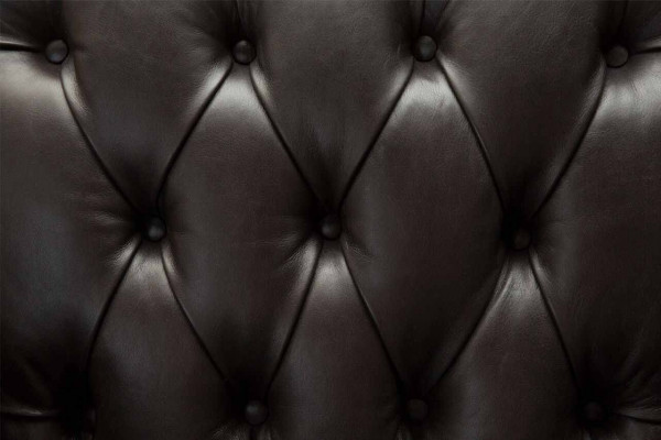 Návrhářské křeslo 1místné hnědé kůže textilní luxusní pohovka Chesterfield