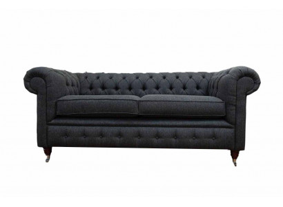 Chesterfield pohovka Polstrovaný nábytek Dvousedák Pohovky Sedací soupravy látkové Šedé