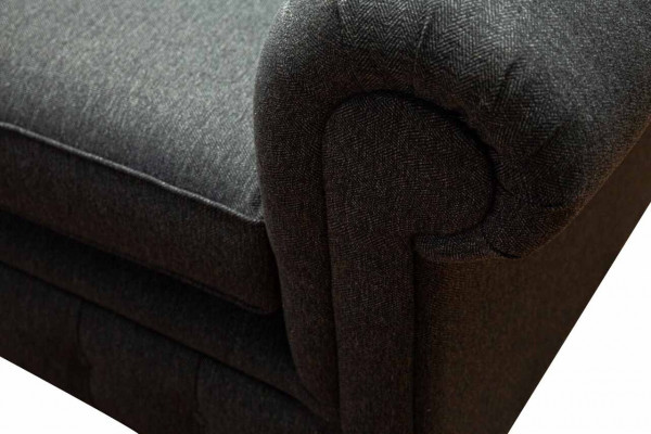 Chesterfield pohovka Polstrovaný nábytek Dvousedák Pohovky Sedací soupravy látkové Šedé